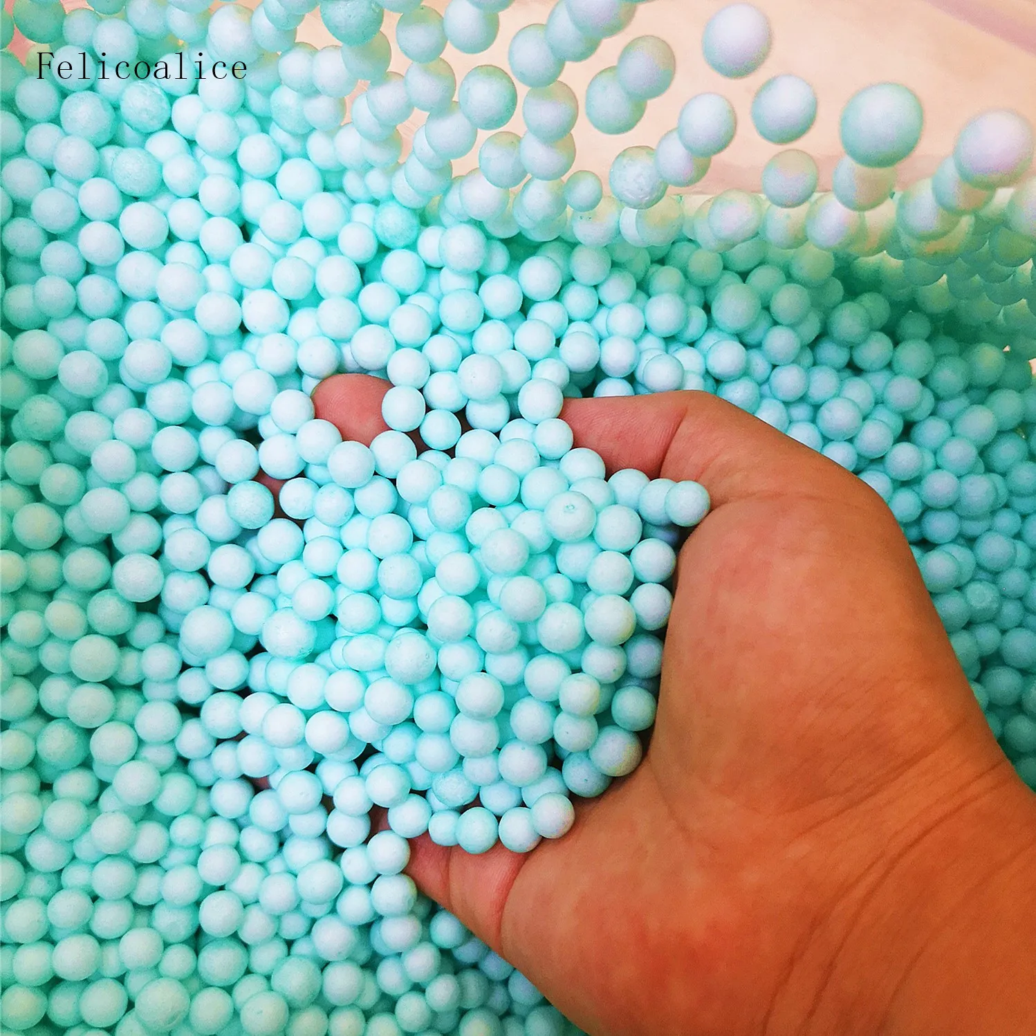 10g 6-8mm 4000pcs Blue Polystyrene Styrofoam Filler Foam Mini Seed Beads Balls For DIY Jewelry Making Gift Accessories