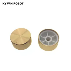 Bouton de potentiomètre en alliage d'aluminium doré, trou d'arbre de 6mm, 25x13mm, 1 pièce