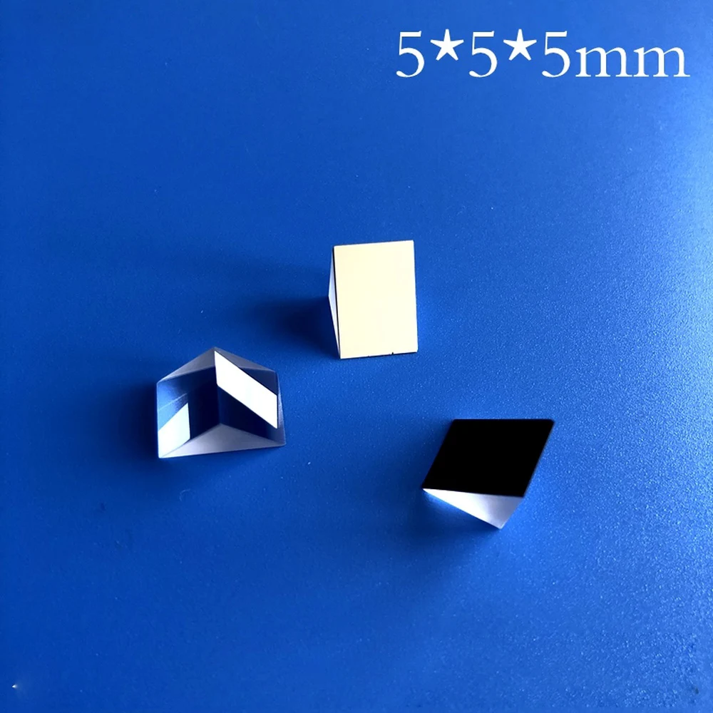 Imagem -05 - Refletor Óptico a Laser de Ângulo Reto Prisma Reflexão Externa Grande Superfície com Revestimento de Alumínio Reflexivo Prisma 5*5*5 mm
