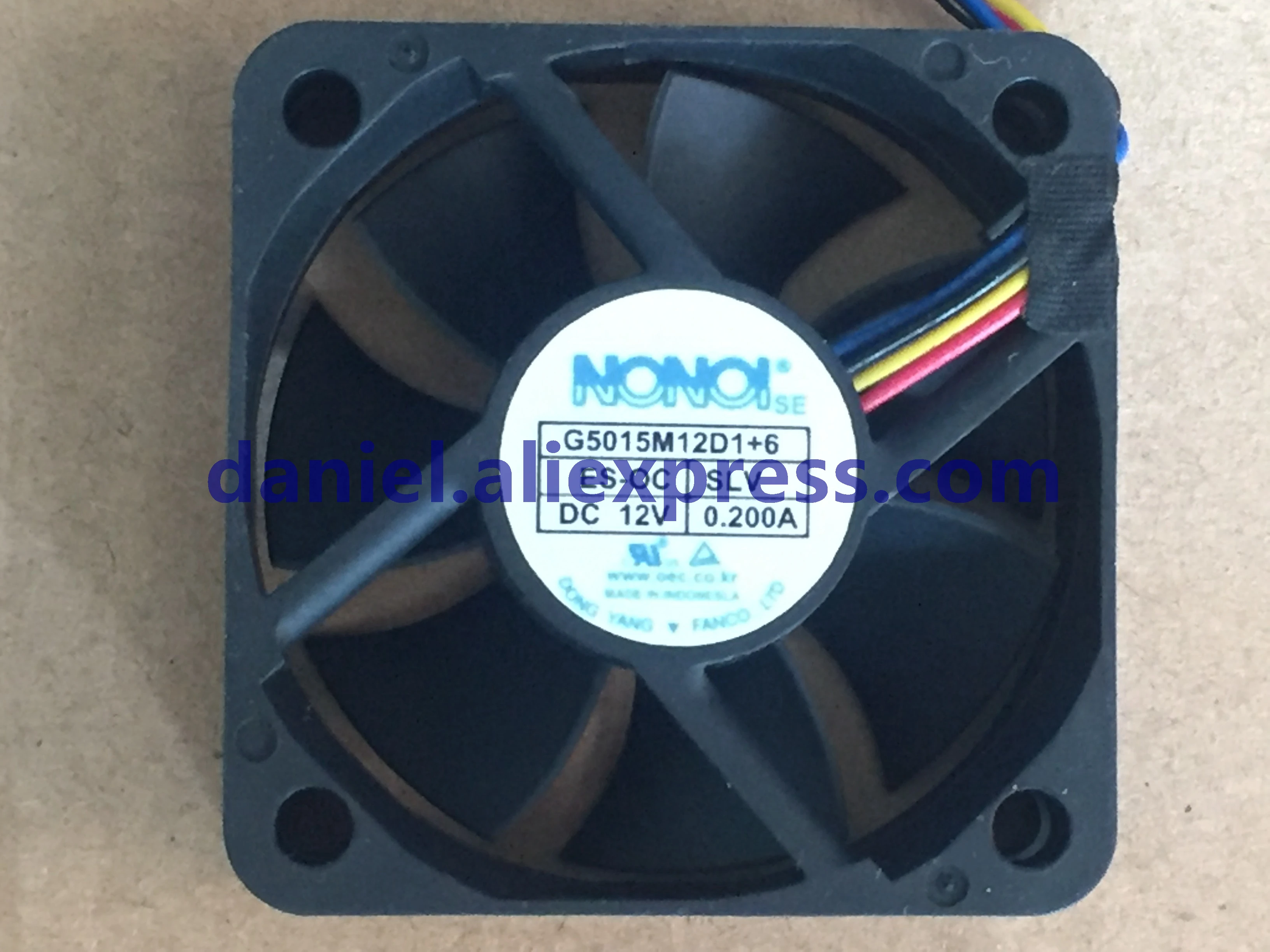 NONOISE G5015M12D1+6 12V 0.200A Automotive Audio Cooling Fan 5015