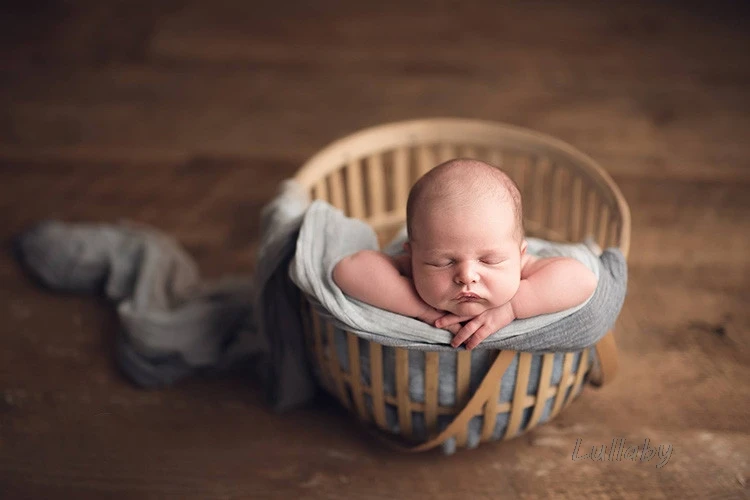 Newborn Photography Props Baby Photo Baskets Creative Posing Container Infant Photo Shoot Accessories Retro Basket For Studio