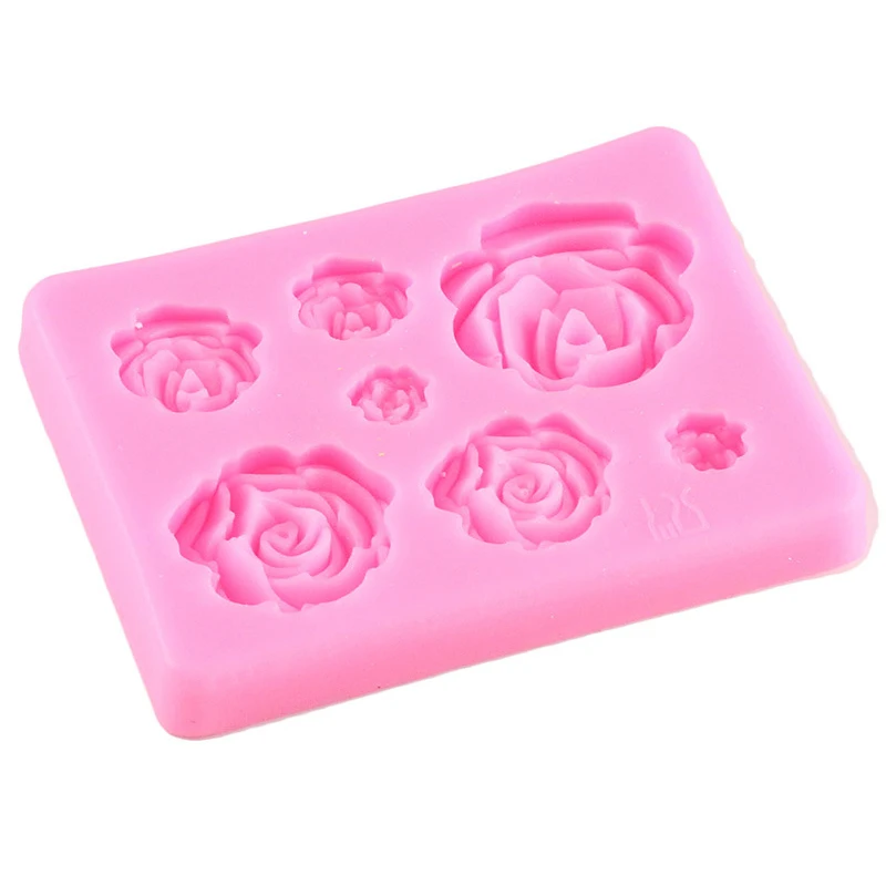 Rose Flower Silicone Molds Chocolate Confeitaria Candy Fondant Mold Wedding Cupcake Topper DIY Cake Decorating Tools
