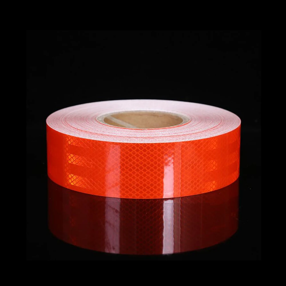 5Cm X 25M/Roll Reflecterende Plakband Veiligheid Voorzichtigheid Waarschuwing Voor Vrachtwagen Motorfiets Fiets Auto Styling