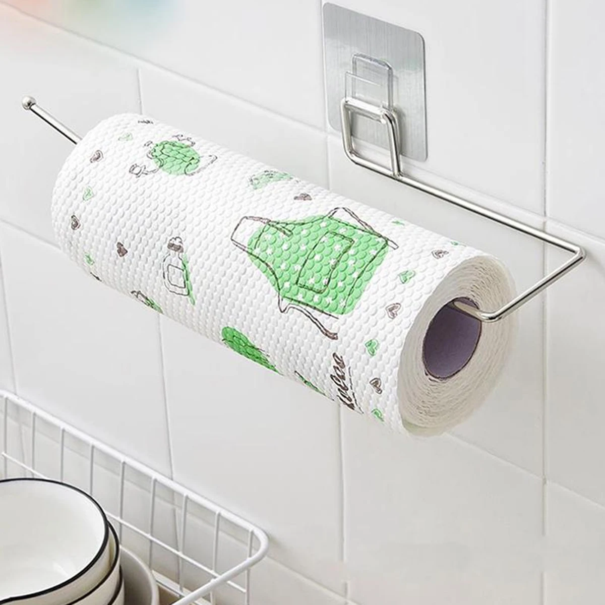 Kitchen Toilet Towel Rack Stand Paper Holder Tissue Holder Hanging Bathroom Toilet Paper Holder Roll Paper Holder Storage Rack