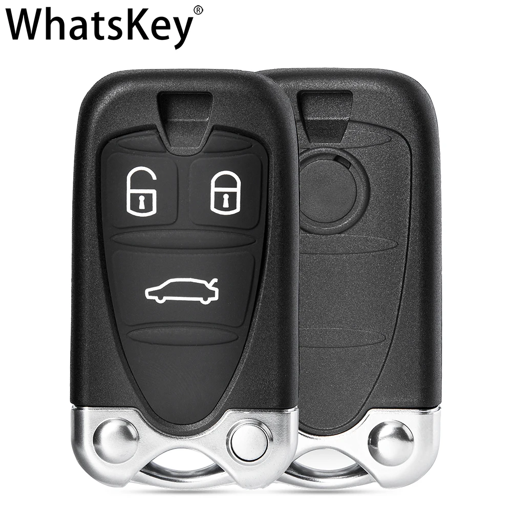 Whatskey-インテリジェントリモートキーカードシェル,アルファロメオ159用3ボタン,brera156,スパイダー交換用,ノーカットブレード