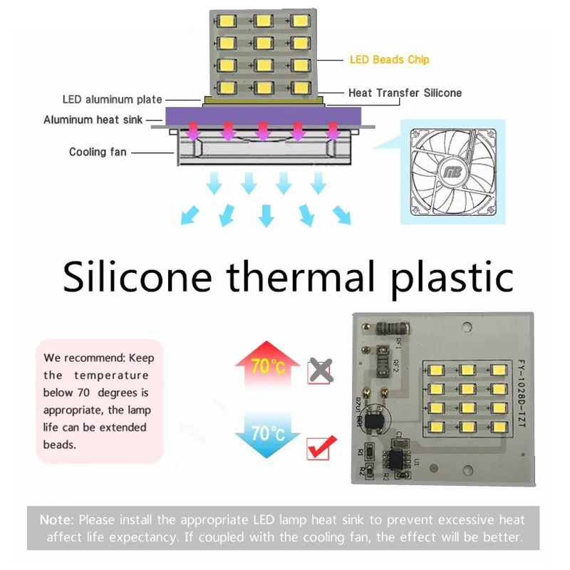 調光可能な統合されたインテリジェントドライバー,smd LEDランプ,白色電球,街路灯,PCB,ic,10W, 2835, 220V, 6500k,1-10個