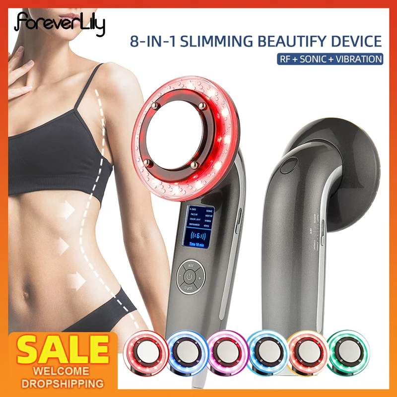 

8 in 1 Ultrasound Cavitation EMS Fat Burner Body Slimming Massager Weight Loss RF LED Infrared Skin Lifting Beauty Care Machine