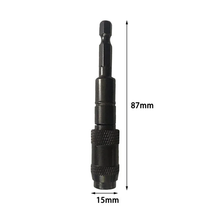 Punta de taladro de tornillo magnético hexagonal de 1/4 pulgadas, soporte de broca de bloqueo de cambio rápido, guía de accionamiento, varilla de extensión de broca, herramienta para madera