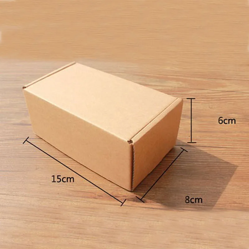 35pcs/Lot Corrugated Board Mini Gift Packaging  Jewelry Sets Packaging Box Carrying Cases Kraft Paper Box 15*8*6cm