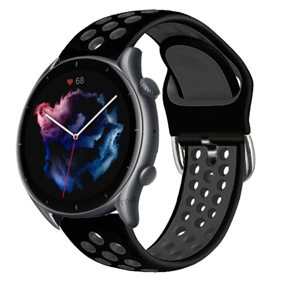 20mm silicone pulseira de relógio para huami amazfit gts3/gts 2/gts 2 mini/gts 2e pulseira para amazfit bip s/u pro/gtr 42mm pulseiras de relógio