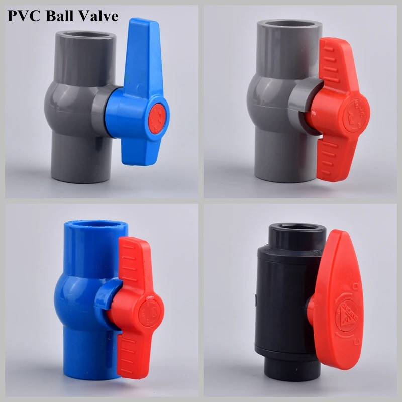 

1pc 20-63mm PVC Valve Agricultural Watering Irrigation System Water Pipe Connector Control Ball Valve Garden Tube Joint Fittings