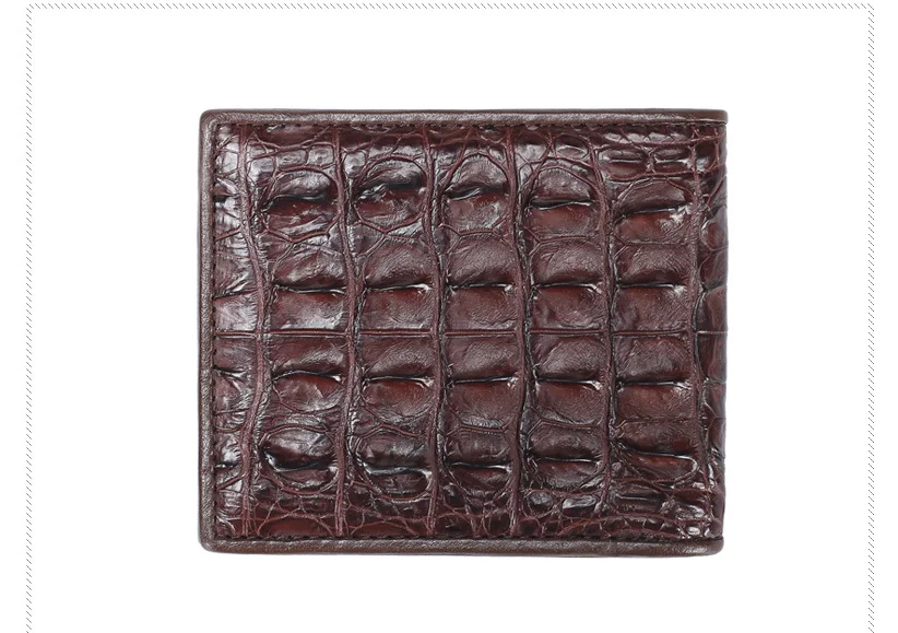 2019 new production Genuine crocodile skin men wallet purse short size bank credit card holder black and brown color