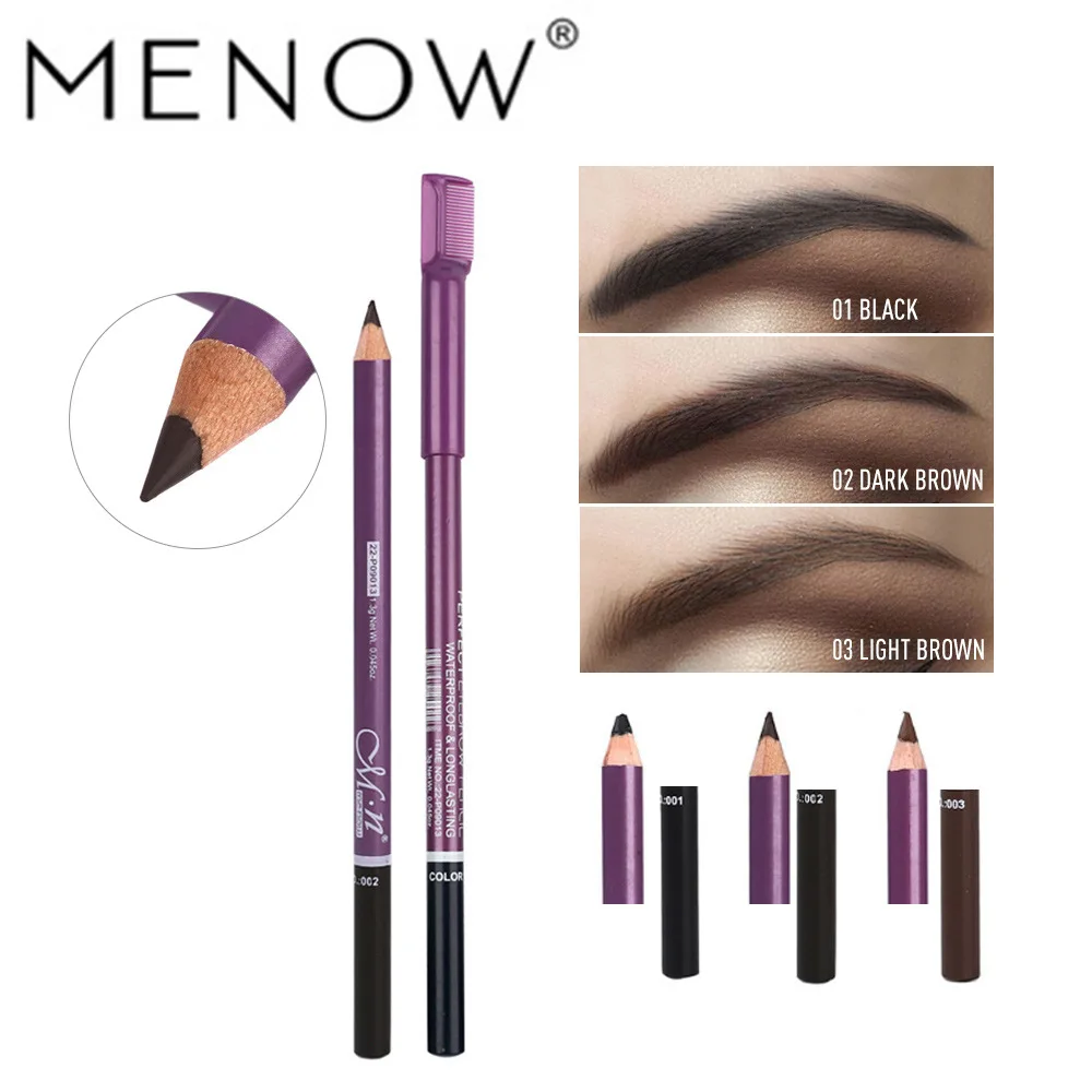 

Карандаш для бровей Menow P09013, твердая головка, гребень для бровей, легко раскрашивается, макияж, косметический подарок для девушки