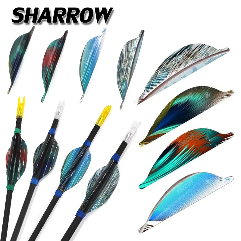 50pcs Archery Spin Vanes Spiral Arrow Feather 1.75inch Colour DIY Tools Plastic Hunting Shooting Bow And Arrow Accessories