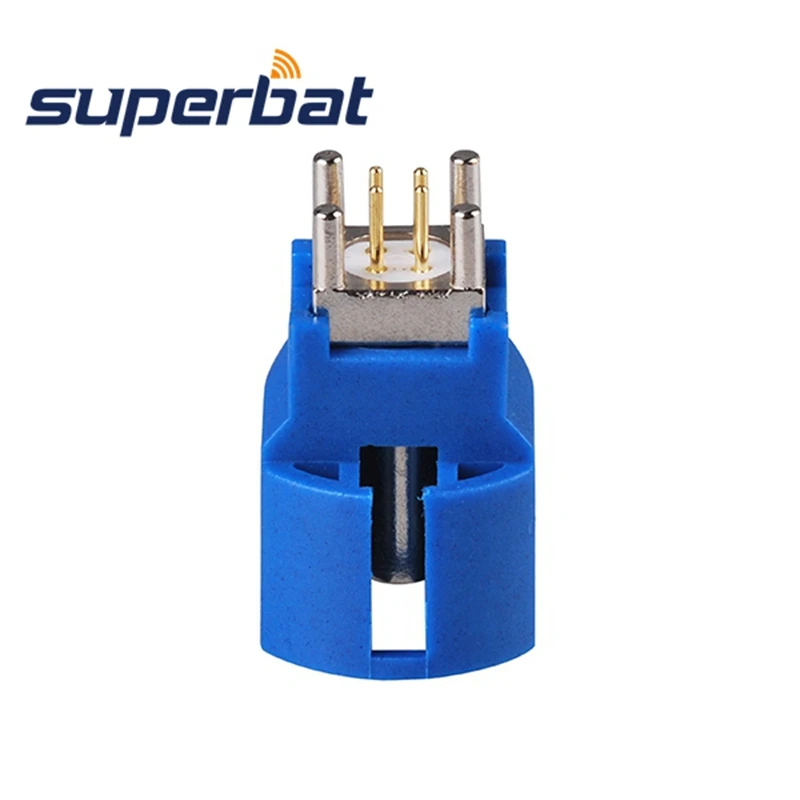 Superbat Fakra C Female PCB Mount Straight 4 Contact Pin RF Connector for Blue GPS Telematics or Navigation