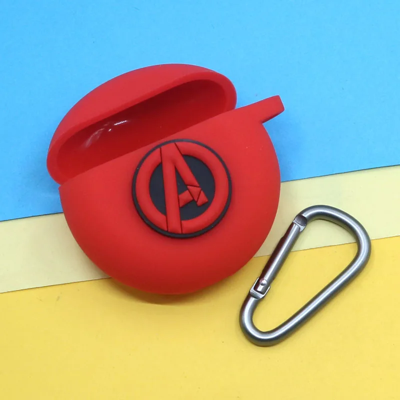 Cartoon Marvel przypadku słuchawek dla Huawei Freebuds4 miękkiego silikonu bezprzewodowe słuchawki Bluetooth ochronna pokrywa z hakiem