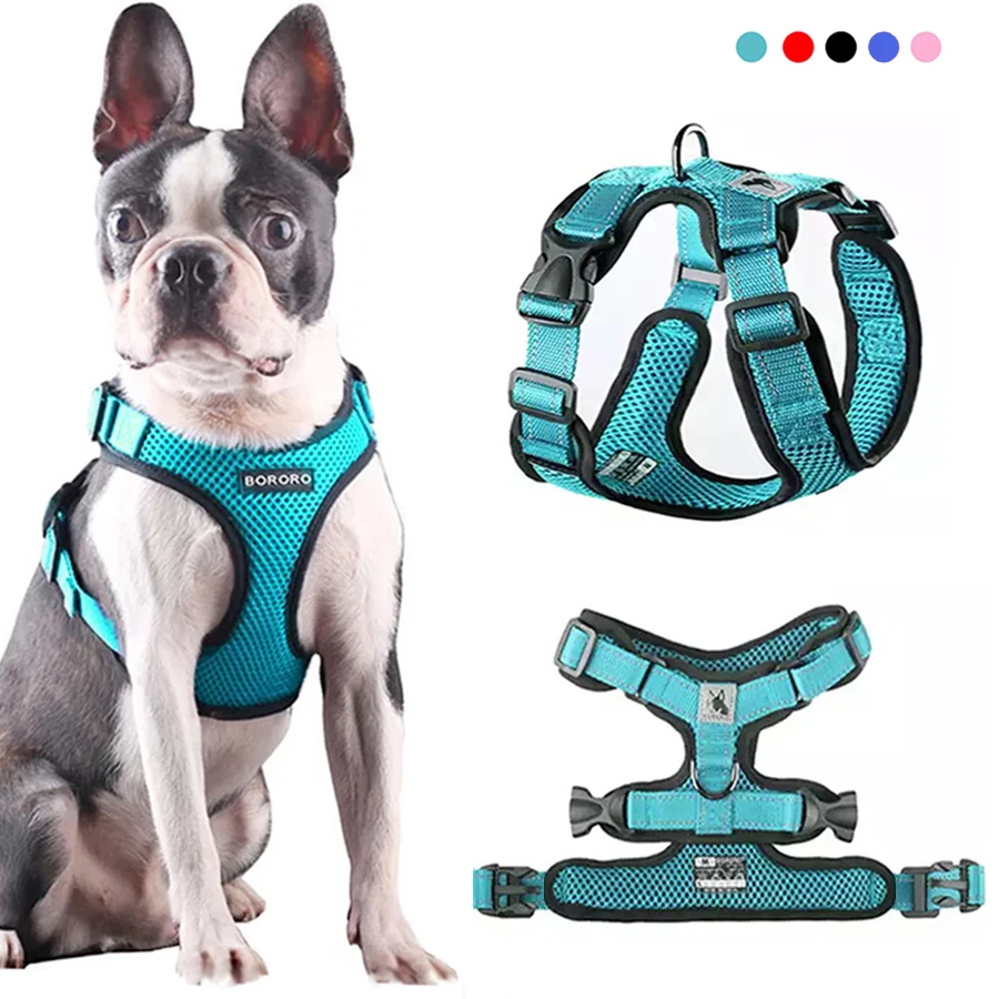 Pet Dog Harness Summer Mesh Nylon Breathable Dog Vest Soft Adjustable Harness for Dogs Puppy Collar Cat Pet Dog Chest Strap