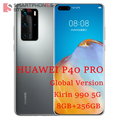 Global Verson Huawei P40 Pro 5G Telefono cellulare 6.58" Kirin 990 8GB 256GB Android 10 Bluetooth 5.1 WiF in-screen, 6 SA NSA