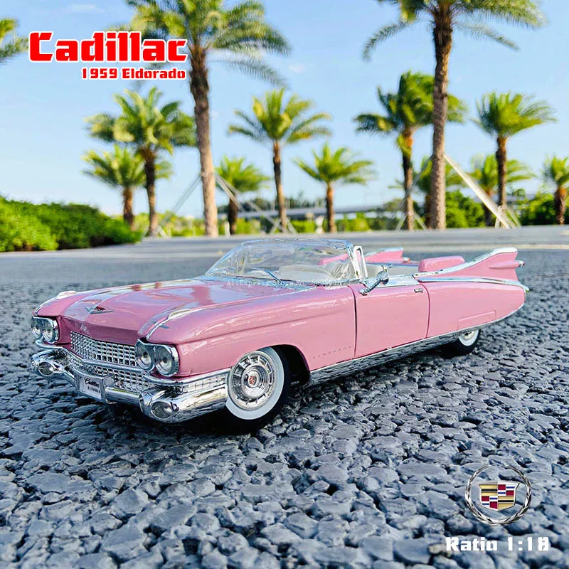 Maisto 1:18 1959 Cadillac Eldorado Elvis and Marilyn Monroe's car classic Alloy Retro Car Model Classic Car Model Car Decoration