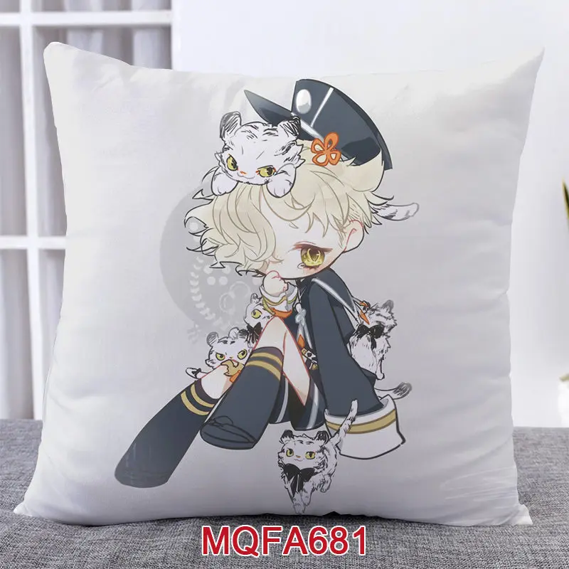 45X45CM Anime Game Touken Ranbu Online Pillow Covers Dakimakura Case 3D Print Double Sided Print Decorative Pillowcase Gifts