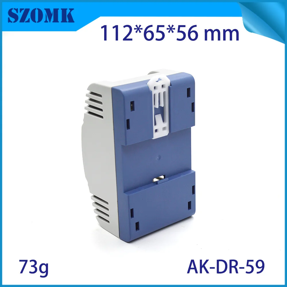 Szomk Plastic Din Rail Enclosure For Pcb Devices PLC Din Rail Enclosures