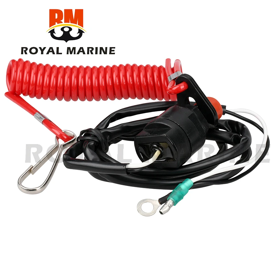 Interruptor de parada y correa de seguridad para Yamaha, piezas de motor fueraborda, 66T-82575, 6E9-82575-09, 6E9-82575