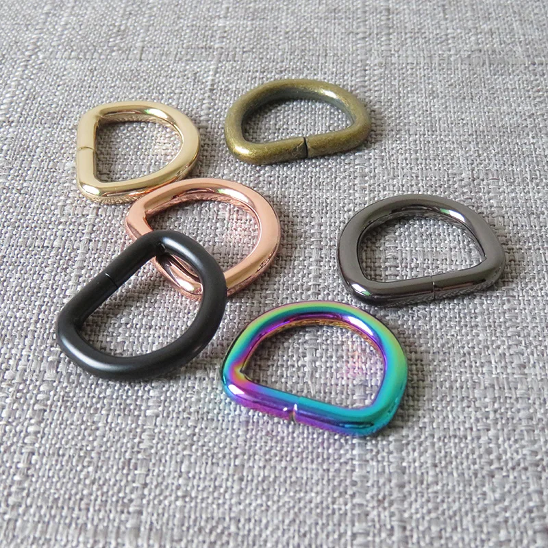 

100 pcs 20mm metal D ring belt buckle bag cat dog collar leash harness garment sewing accessories purse straps strong hardware