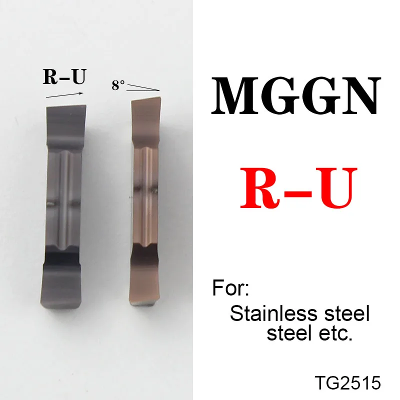 CNC Tools Grooving Blade Lathe Cutting Carbide Inserts Left and Right Angle MGGN150/200/250/300/400/500 For Stainless and Steel