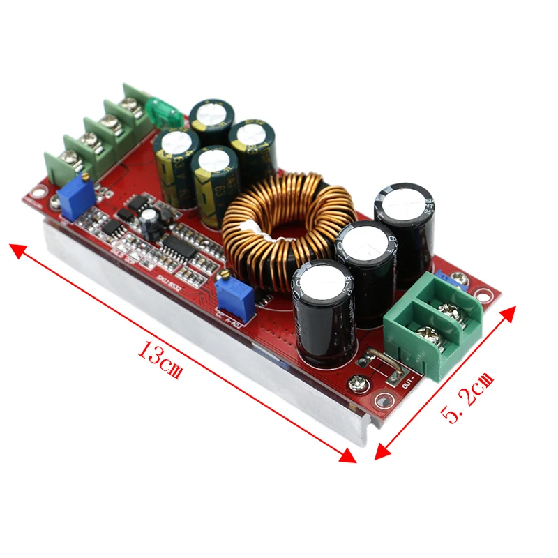 1PCS DC-DC Converter 20A 1200W Step Up Step Down Buck Boost Module 8-60V To 12-83V Adjustable Charging Power Module 