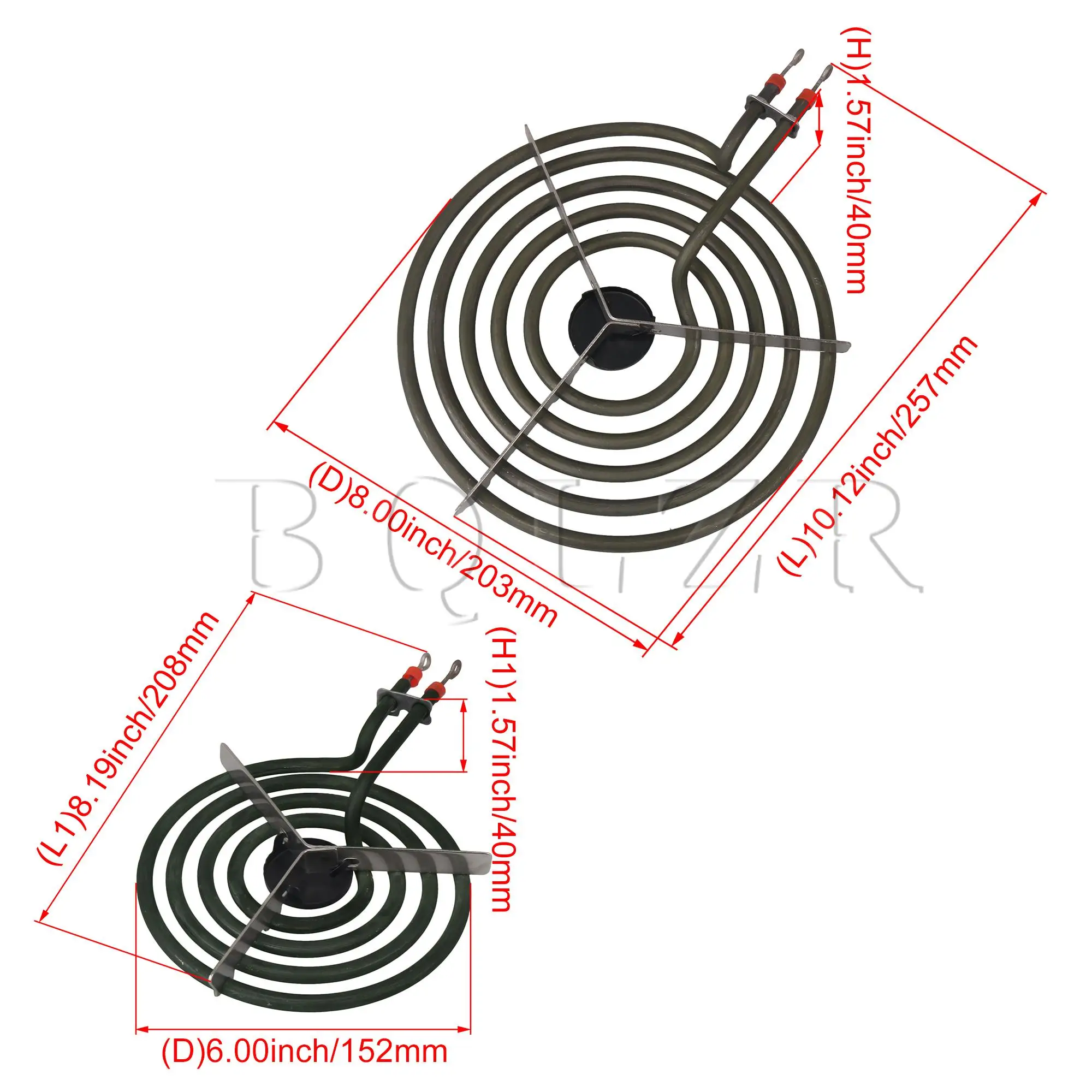 BQLZR 4PCS Electric Surface Burner Heating Element Cooking Appliances Replacement Parts