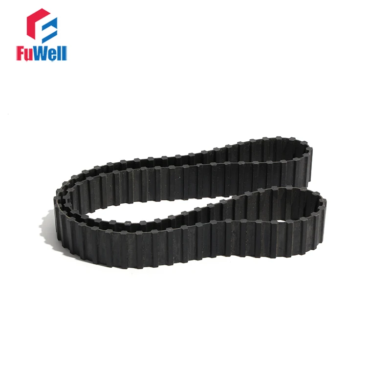 Double Teeth Timing Belt DL Type 12.7/20/25/38mm Belt Width 250DL/270DL/280DL/300DL Toothed Belt Black Rubber Gear Pulley Belt