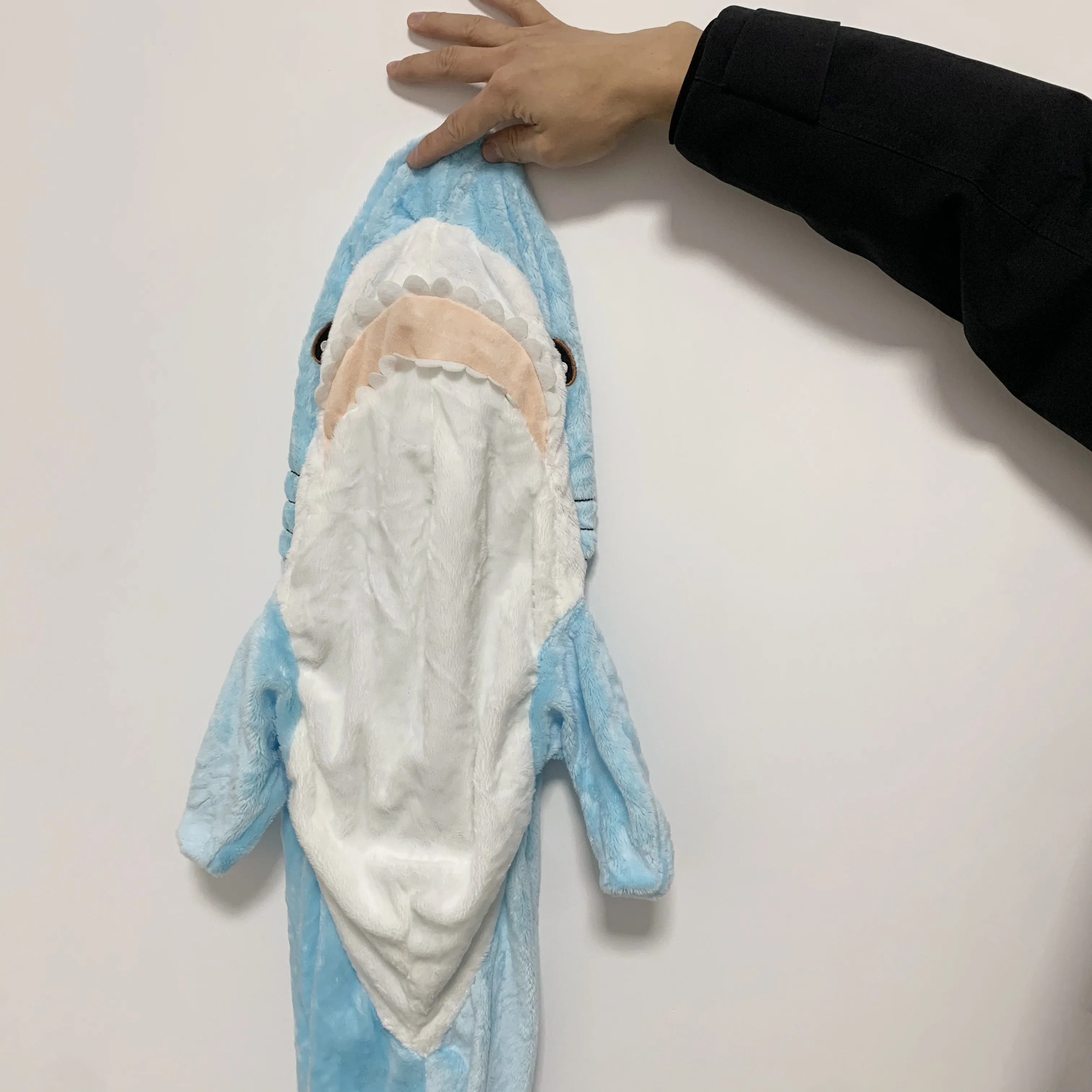 60-140cm Huge Size Polupar Shark Skin Plush Toys Soft Just Shark Cover Semi-finished Coat Fish Pillow Toys Dolll For Kids Baby