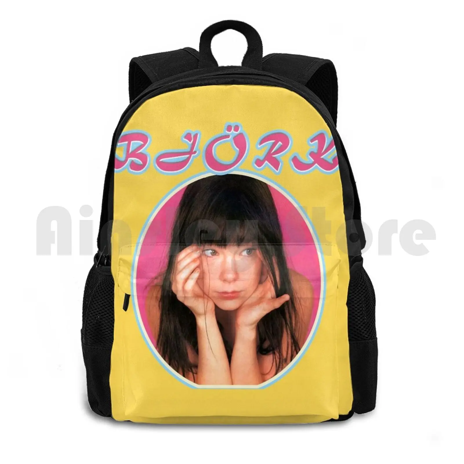 Bjork Circle Tee Outdoor Hiking Backpack Riding Climbing Sports Bag Bjork Music Avant Garde Female 90s Electronic Pop Mu