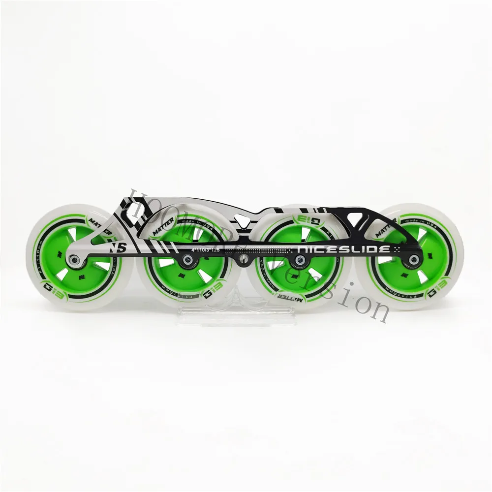 3X125mm / 4X110mm Multiple Functional Inline Speed Skates Base with 110mm 125mm Marathon Road Street Skating Frame F1 MATTER MPC