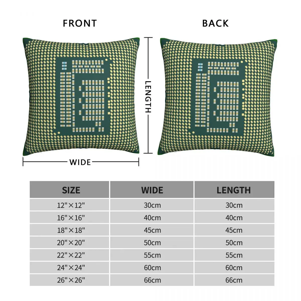 Intel Core CPU Processor Bottom Square Pillowcase Polyester Linen Velvet Creative Zip Decor Sofa Seater Cushion Cover 18