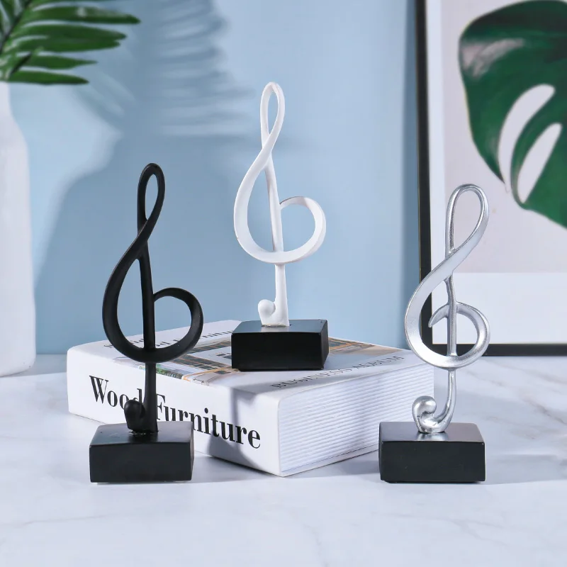 Music Symbols Resin Crafts Ornaments Piano Shop Stave Musical Note Statue Desktop TV Cabinet Entrance Office Room Decoration