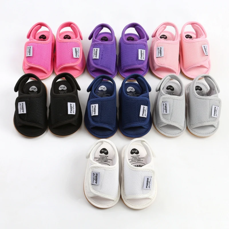 Baywell-Sandalias antideslizantes para bebés, zapatos planos con fondo suave, para primeros pasos, de 0 a 18 meses