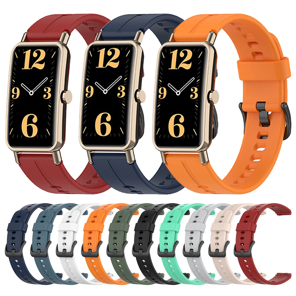 Huaweiと互換性のあるシリコンストラップ,ミニスポーツブレスレットの交換,時計のアクセサリー