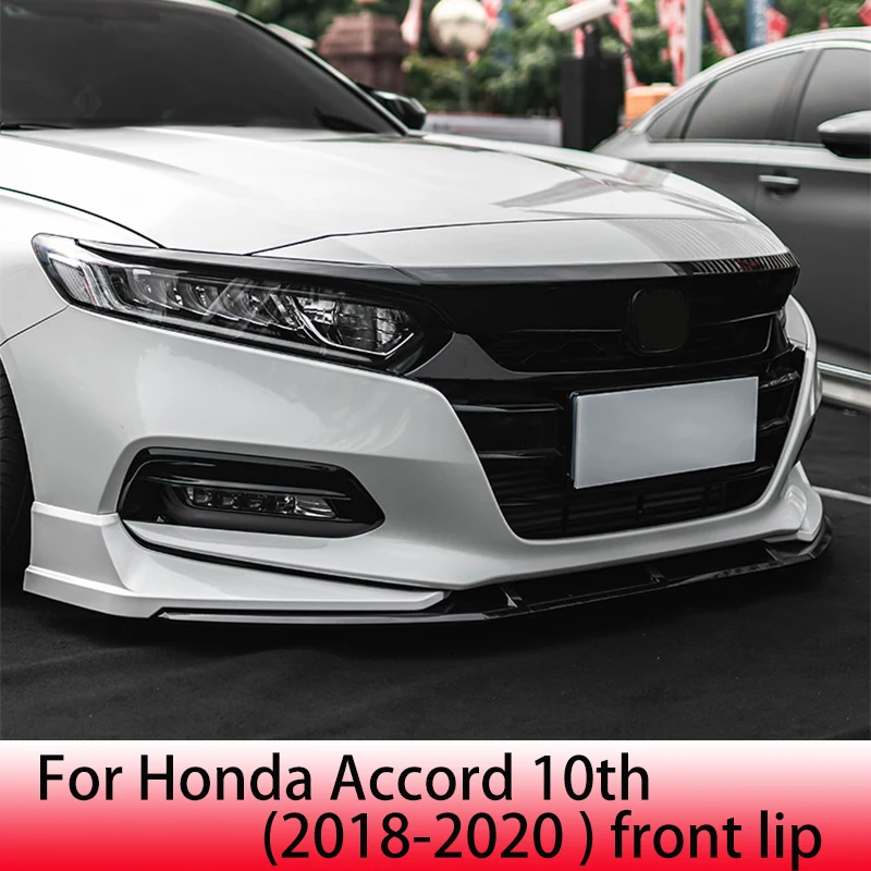 For Honda Accord 10th front lip body kit 2018 2019 2020 accord spoiler front shovel Top apron board JDM modification