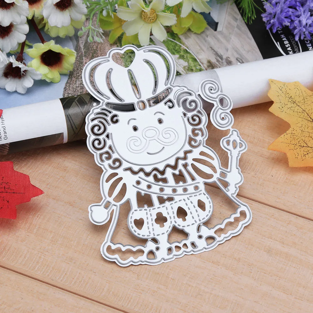 Lovely King Prince Metal Cutting Die For DIY Embossing Paper Photo Album Gift Cards Making Scrapbooking Craft New Dies