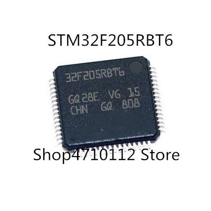 

10 шт./лот Новый STM32F205RBT6 32F205RBT6 STM32F205 RBT6 LQFP-64