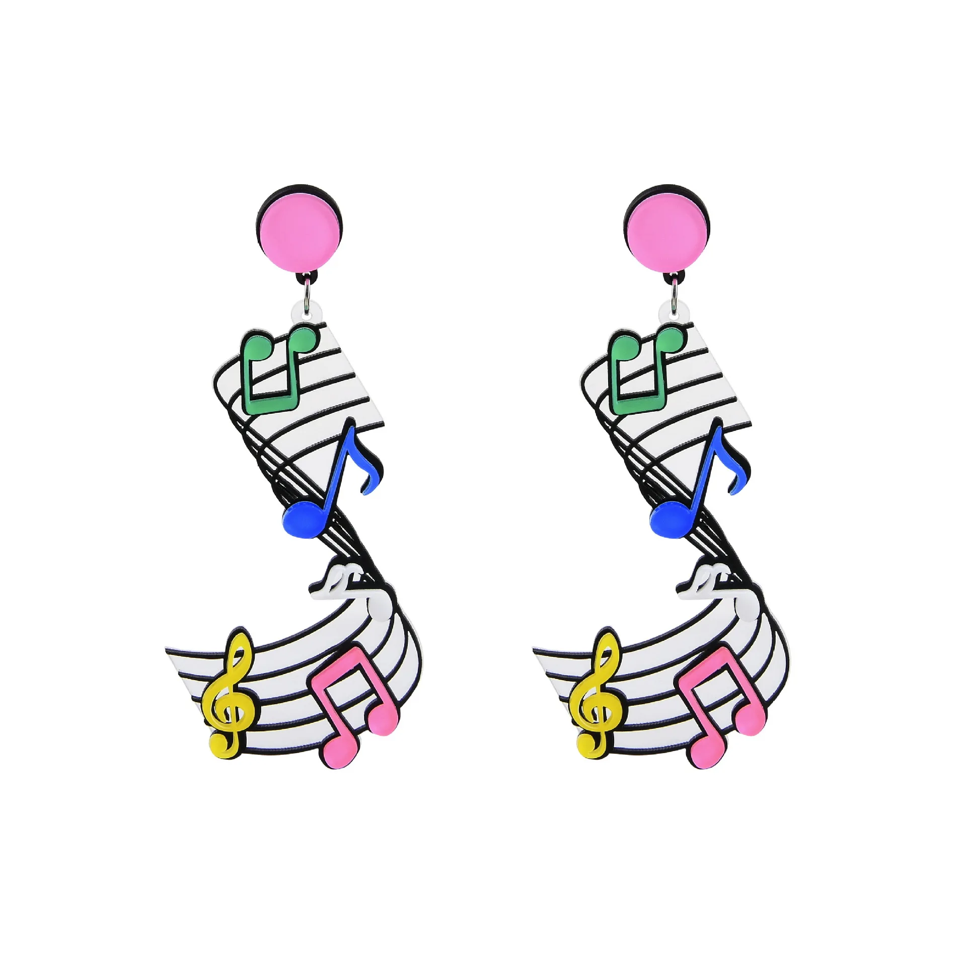 Earrings For Women Fashion Charm Eardrop Hip Hop Girls Gift Cute Sweet Heart Exaggeration Special Creativity Tape Love Heart
