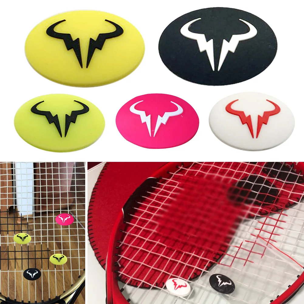 Tennis Racket Shock Absorber Vibration Dampeners Durable Anti-vibration Silicone Cartoon Animal Bull Head Raqueta