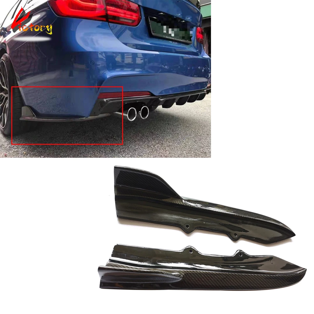 

3K Real Carbon Fiber Side Skirt Spoiler Rear Splitter Bumper For BMW 3 Series F30 2012-2019 M Sport Car