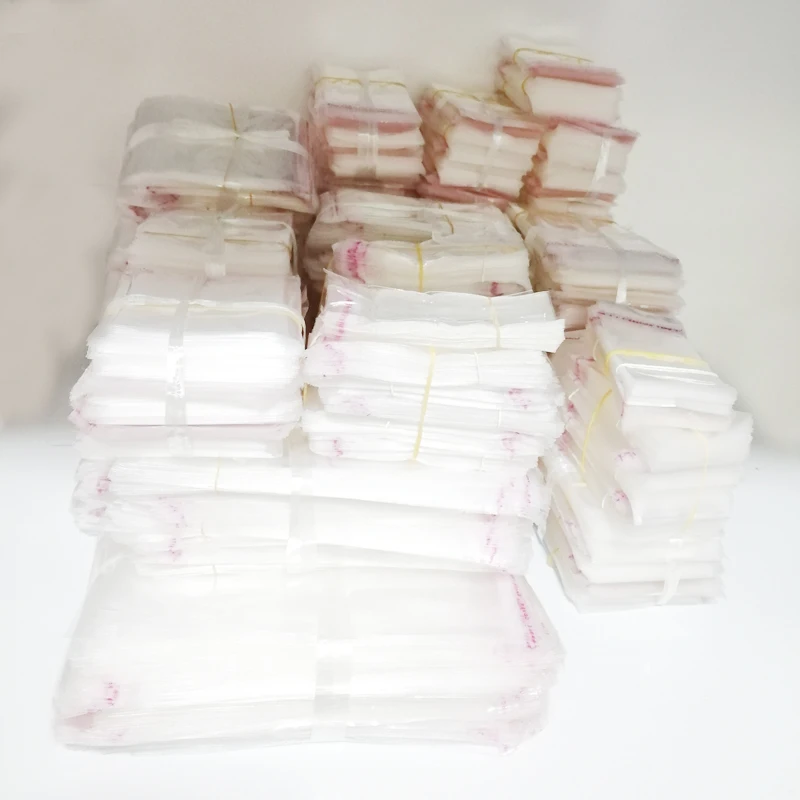 1000pcs Clear Jewelry Bags Transparent Opp Bags Self Adhesive Cellophane Bag Plastic Bag Poly Clear Packaging Pouch Gift Pouches