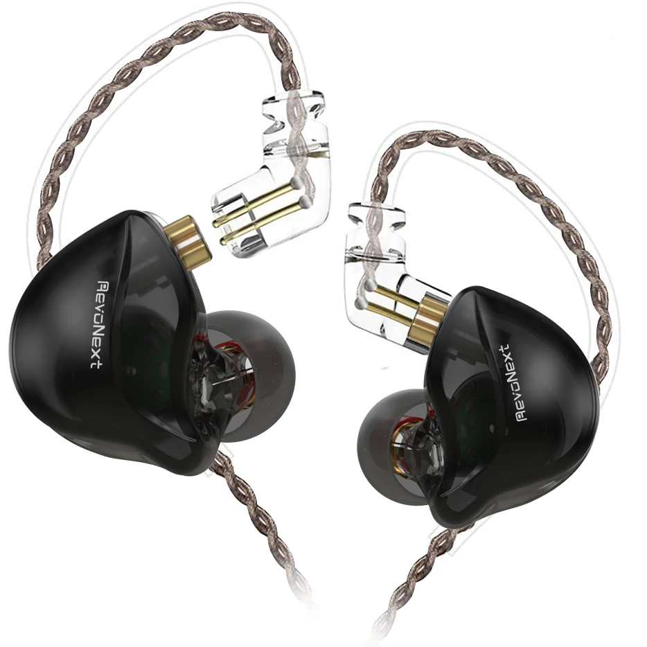RevoNext RH-212 IEM หูฟัง Dual แม่เหล็กขดลวดสายชุดหูฟังสำหรับนักดนตรีกลองนักร้องหูฟัง