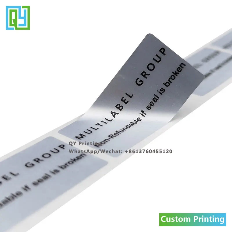 1000pcs 40x20mm Customized Tamper Evident Tape Security Seal Sticker Warranty Void Labels Box Carton Sealing Tape