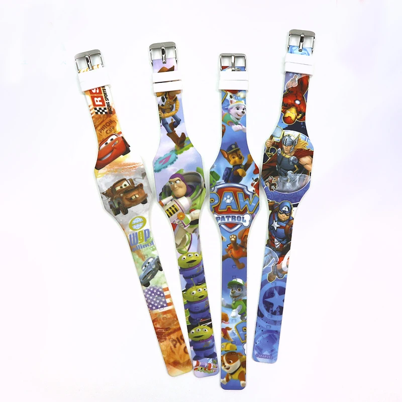 Disney Cartoon Digitale Armbanduhr Nette Kinder Uhren Jungen und Mädchen Jungen Uhren LED Display Komplette Kalender Silikon Digital