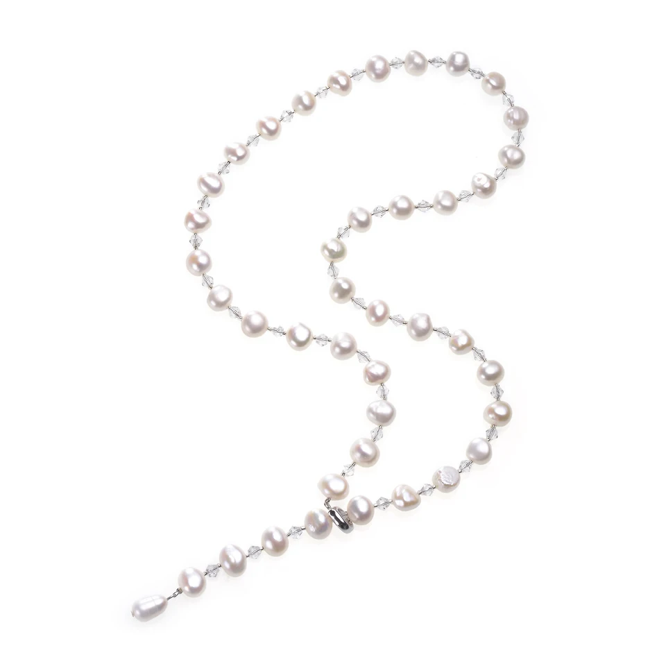 Zorun Real Natural Freshwater Pearl  Fashion/Fine Sweater Chain  Necklace Jewelry 8-9mm Good Sale for Women Party New Design