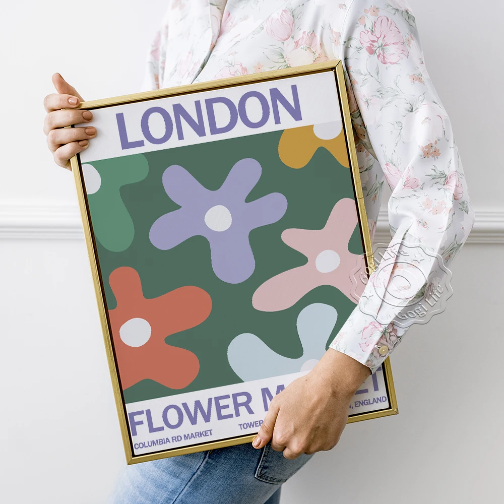 Astrid Wilson Exhibition Prints Poster, London Flower Market Prints Art Illustration Wall Picture, Kids Room Decorative Painting